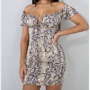Snake print dress